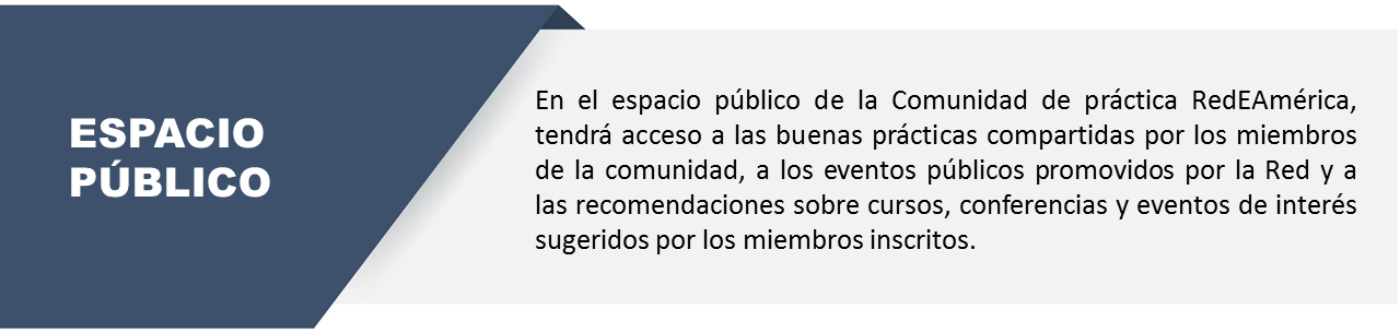 Espacio público de la Comunidad RedEAmérica